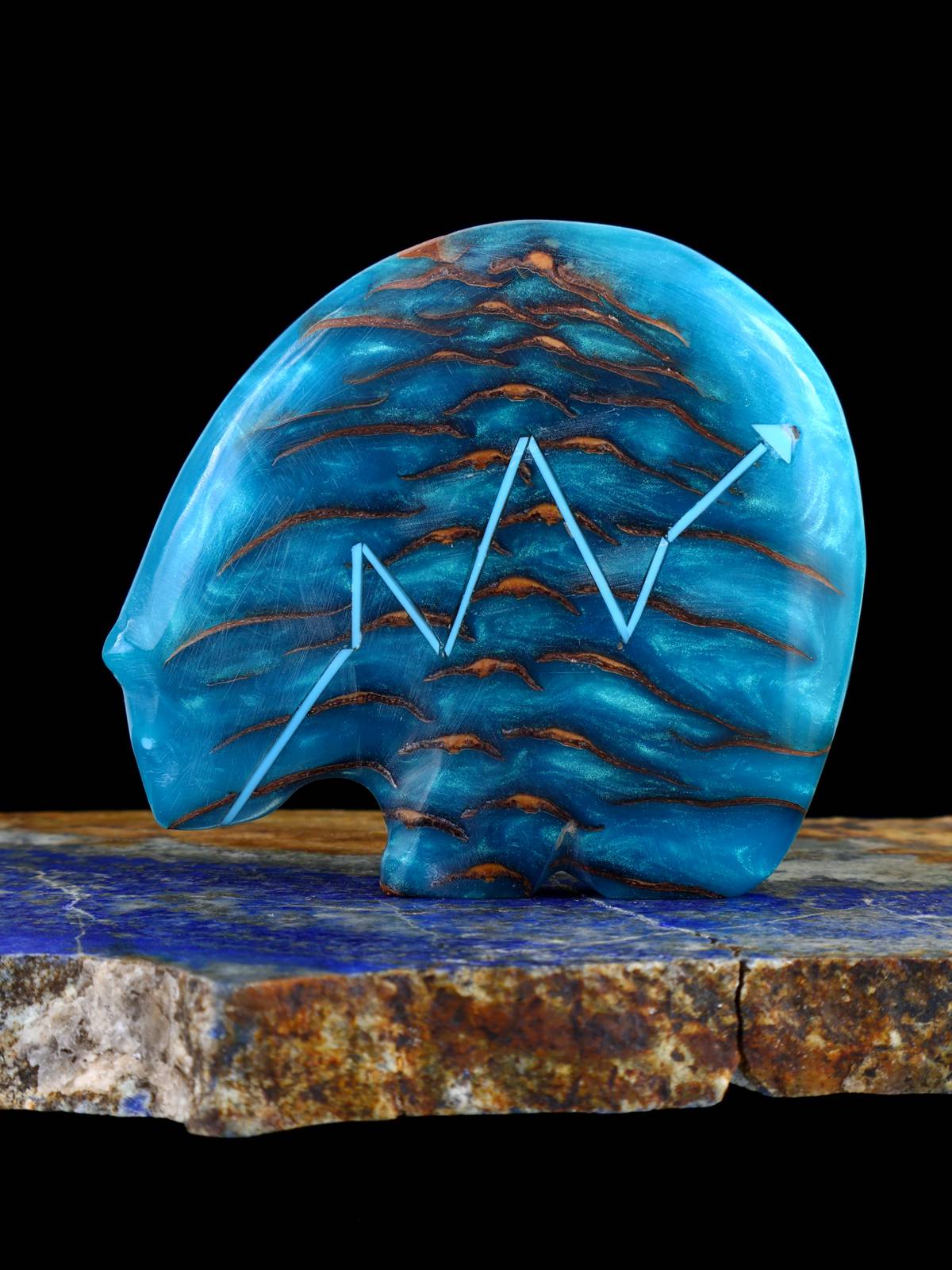 Pinecone in Resin Medicine Bear Zuni Fetish - PuebloDirect.com