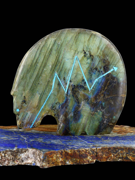 Labradorite Medicine Bear Zuni Fetish - PuebloDirect.com
