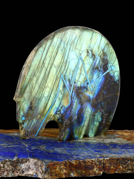 Labradorite Medicine Bear Zuni Fetish - PuebloDirect.com
