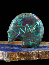 Cuprite and Chrysocolla Medicine Bear Zuni Fetish - PuebloDirect.com