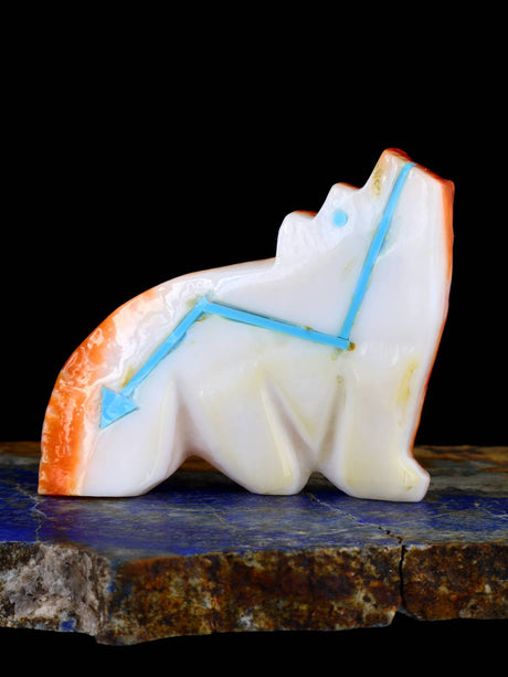 Spiny Oyster Coyote Zuni Fetish - PuebloDirect.com