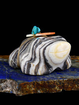 Onyx Frog Zuni Fetish - PuebloDirect.com