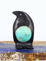 Black Marble Penguin Zuni Fetish - PuebloDirect.com