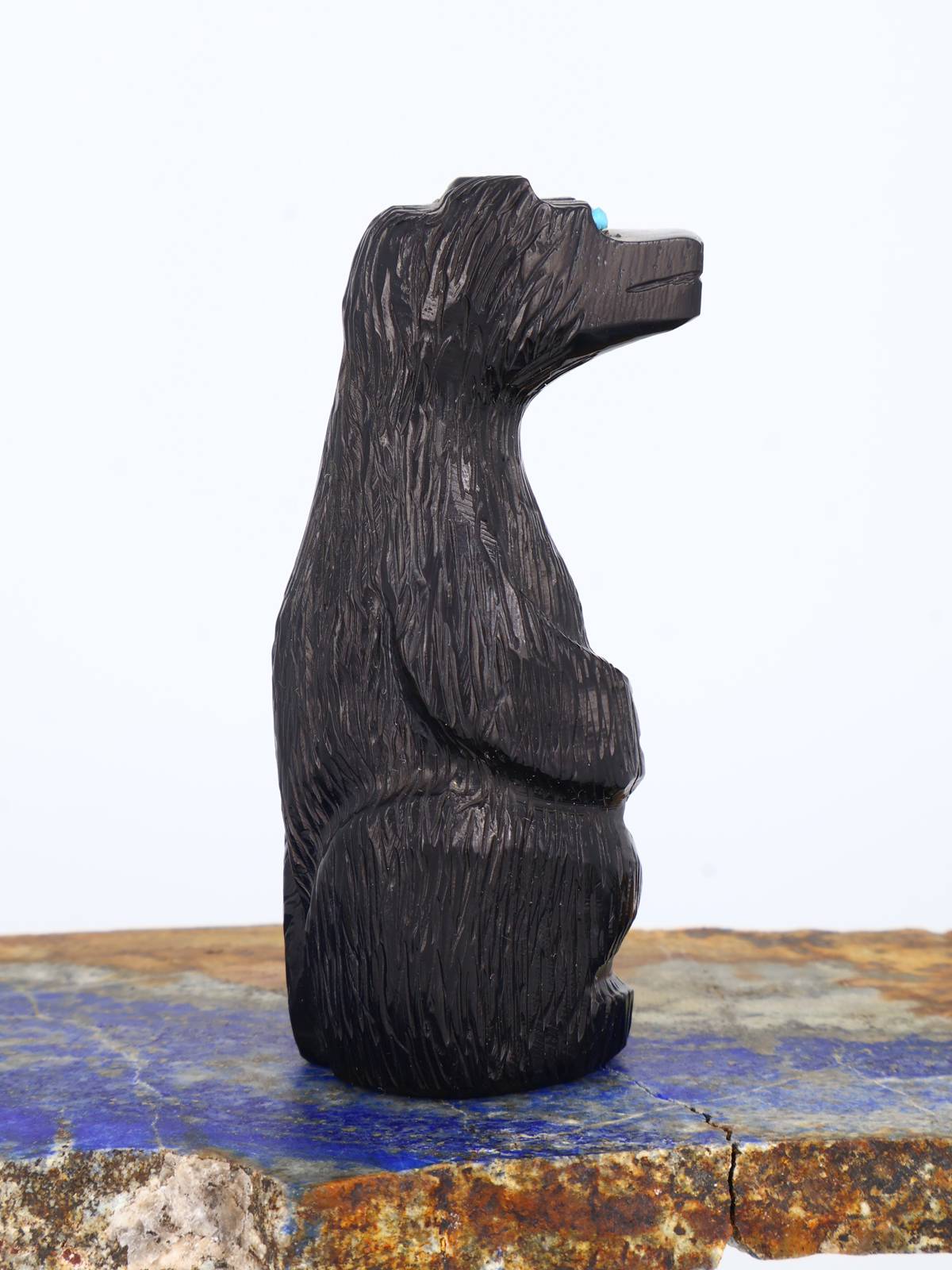 Jet Bear Zuni Fetish - PuebloDirect.com