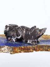 Zebra Marble Badger Zuni Fetish - PuebloDirect.com
