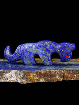 Lapis Mountain Lion Zuni Fetish - PuebloDirect.com