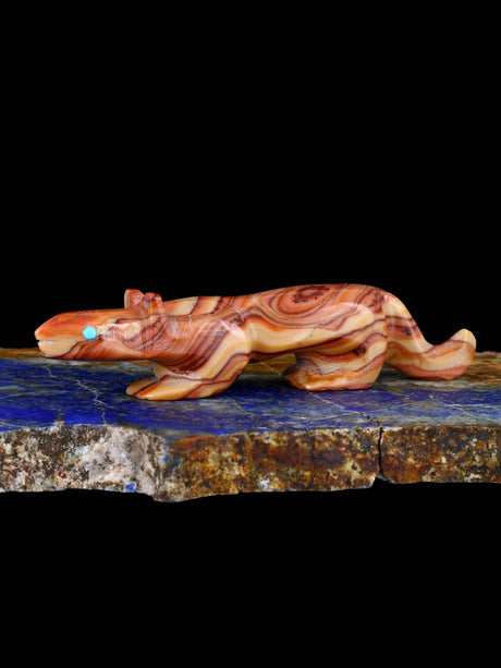 Dolomite Mountain Lion Zuni Fetish - PuebloDirect.com