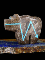 Fossil Rock Bear Zuni Fetish - PuebloDirect.com