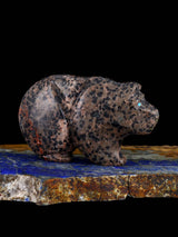 Dalmatian Jasper Bear Zuni Fetish - PuebloDirect.com