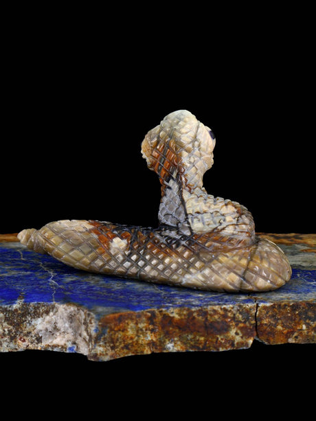Picasso Marble Rattlesnake Zuni Fetish - PuebloDirect.com