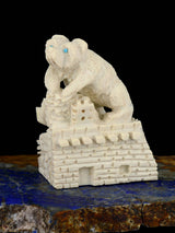 Zuni Fish Rock Bear Family Zuni Fetish - PuebloDirect.com