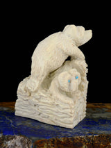 Zuni Fish Rock Bear Family Zuni Fetish - PuebloDirect.com