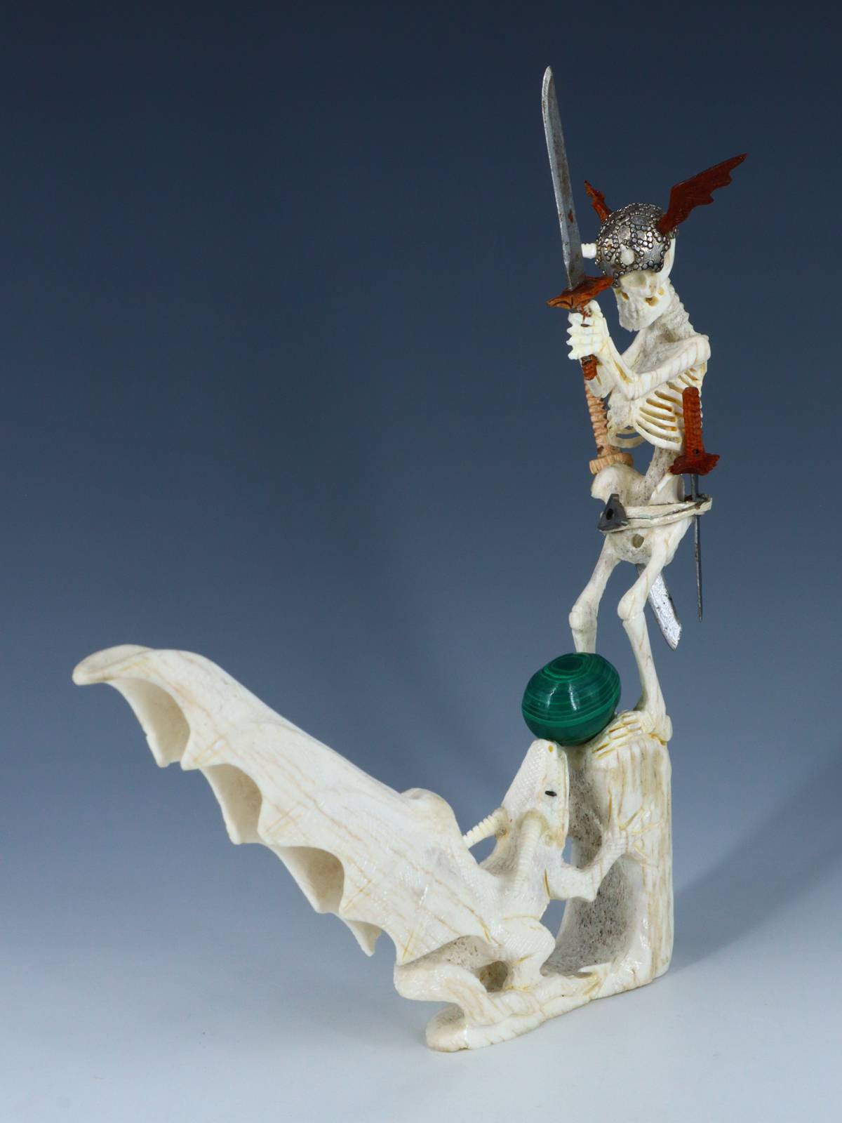 Antler Dragon Slayer Zuni Fetish Carving - PuebloDirect.com