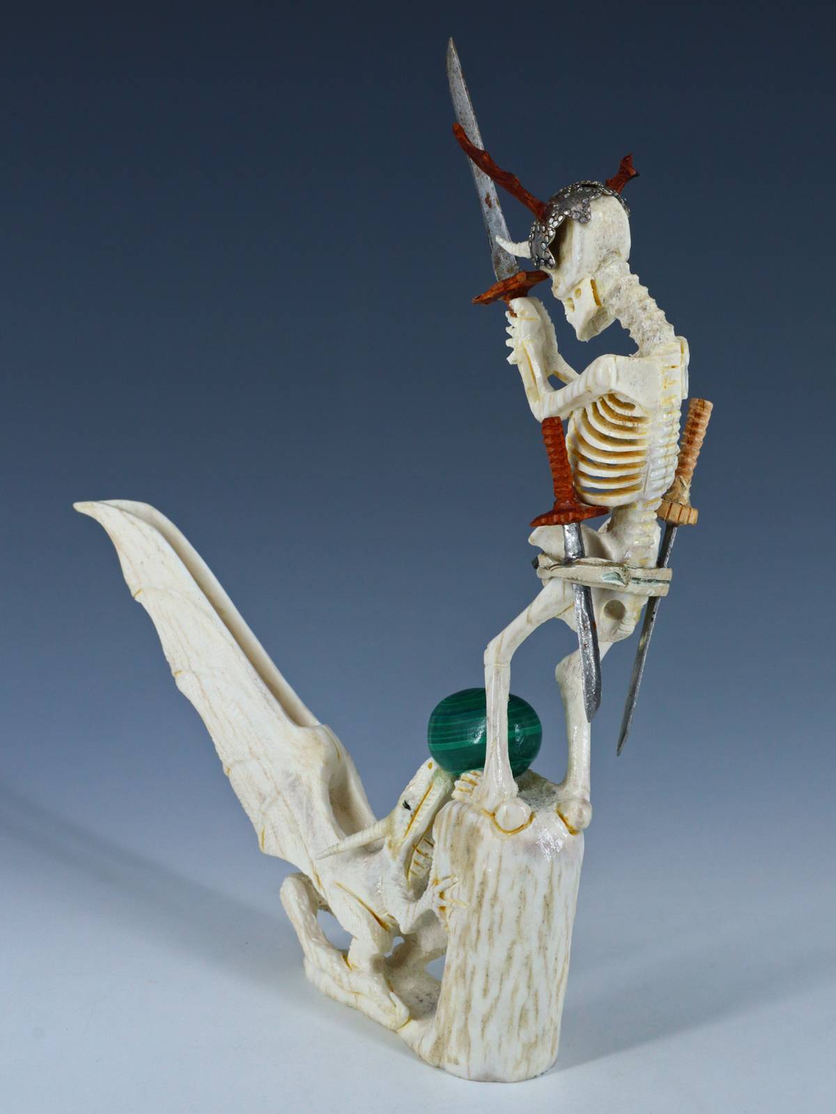 Antler Dragon Slayer Zuni Fetish Carving - PuebloDirect.com