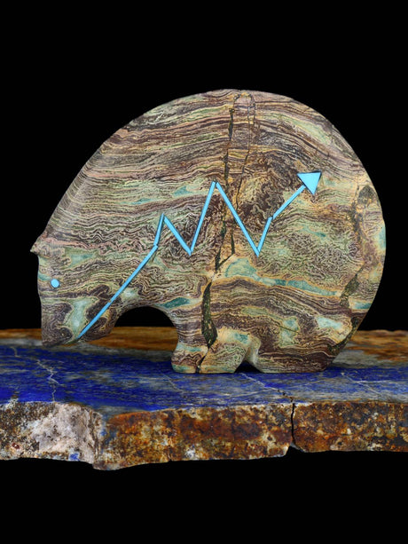 Folded Metasediment Medicine Bear Zuni Fetish - PuebloDirect.com