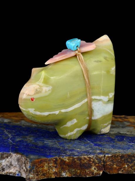 Serpentine Bobcat Zuni Fetish - PuebloDirect.com