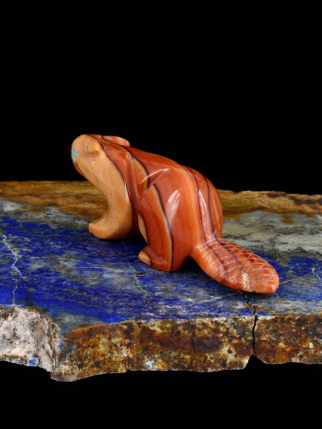 Rolling Hills Dolomite Beaver Zuni Fetish - PuebloDirect.com