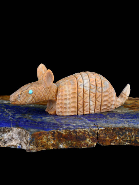 Picasso Marble Armadillo Zuni Fetish - PuebloDirect.com