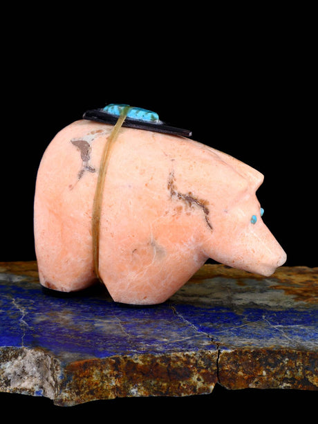 Alabaster Bear Zuni Fetish - PuebloDirect.com