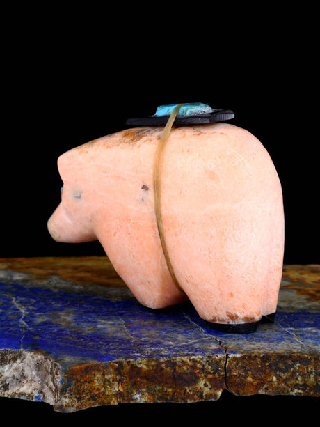 Alabaster Bear Zuni Fetish - PuebloDirect.com