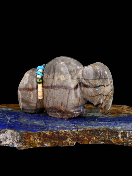 Picasso Marble Elephant Zuni Fetish - PuebloDirect.com