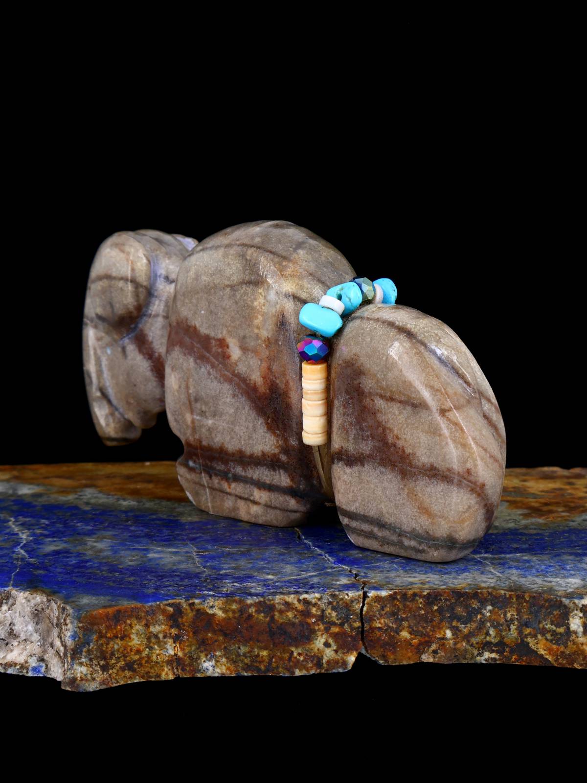 Picasso Marble Elephant Zuni Fetish - PuebloDirect.com