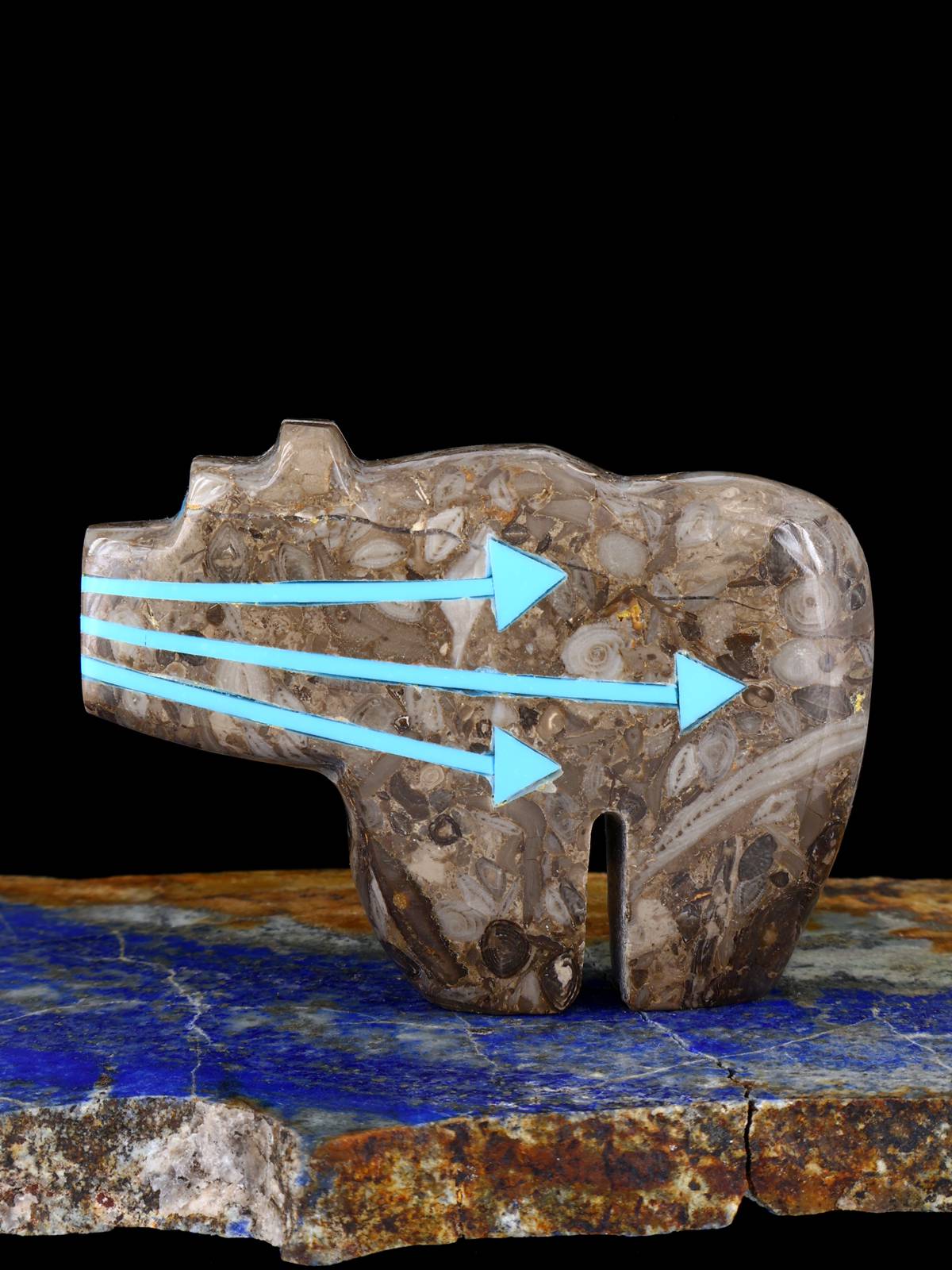 Fossil Rock Bear Zuni Fetish - PuebloDirect.com
