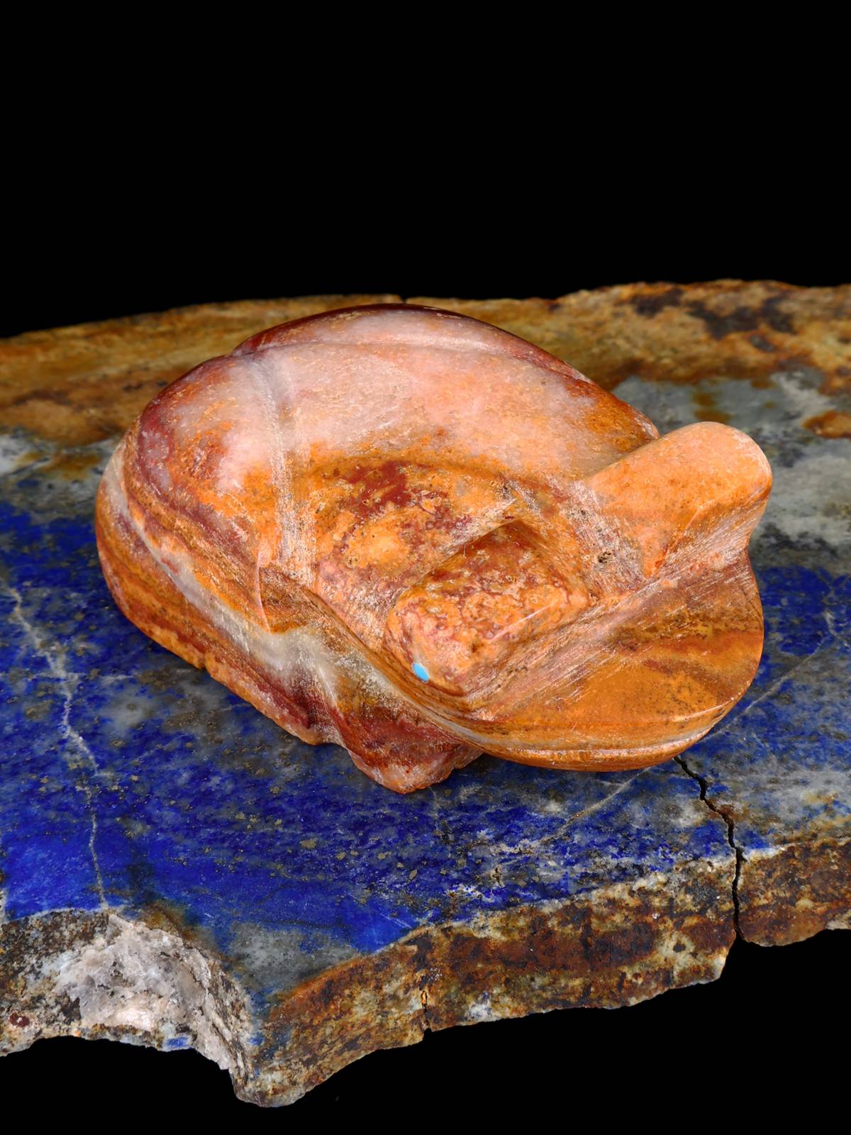 Onyx Frog Zuni Fetish - PuebloDirect.com