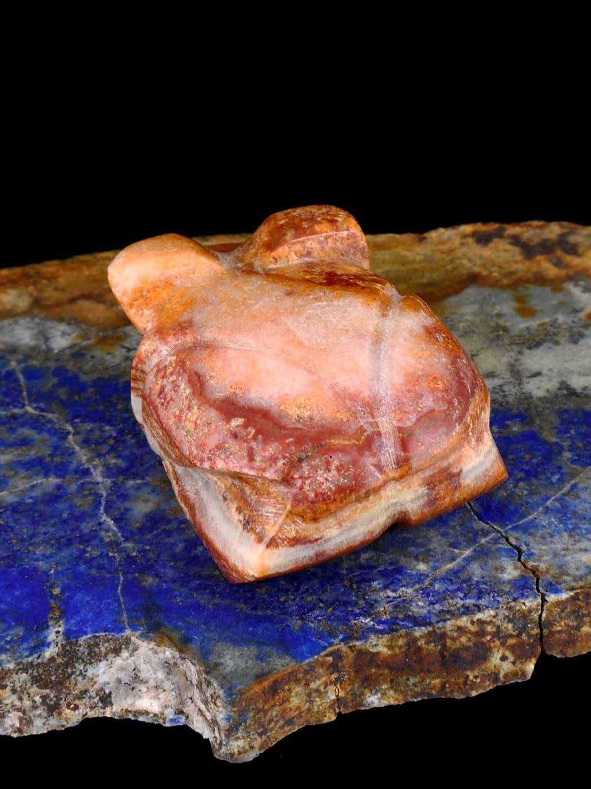 Onyx Frog Zuni Fetish - PuebloDirect.com