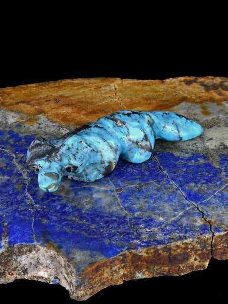 Turquoise Fox Zuni Fetish - PuebloDirect.com