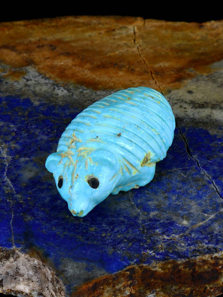 Turquoise Badger Navajo Carving - PuebloDirect.com