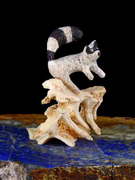 Antler Raccoon Family Zuni Fetish - PuebloDirect.com