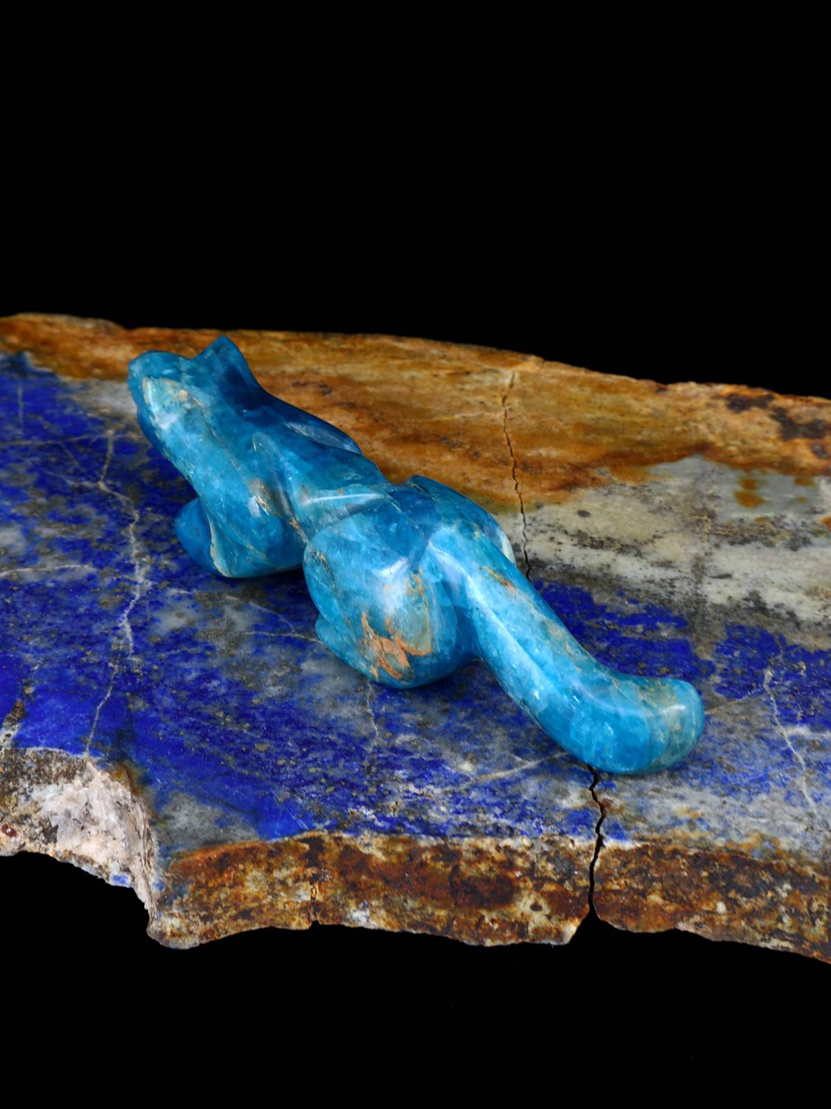 Chrysocolla Mountain Lion Zuni Fetish - PuebloDirect.com