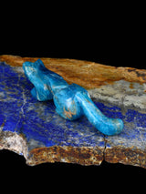 Chrysocolla Mountain Lion Zuni Fetish - PuebloDirect.com