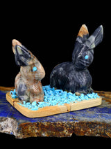 Picasso Marble Rabbits Zuni Fetish - PuebloDirect.com