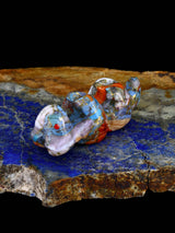 Turquoise and Spiny Oyster Cat Zuni Fetish - PuebloDirect.com