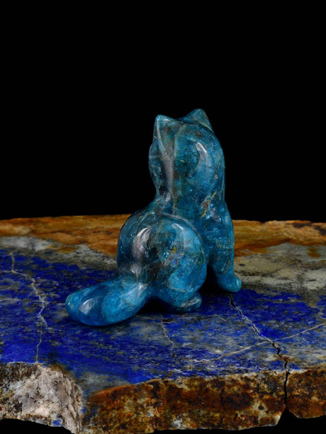 Chrysocolla Cat Zuni Fetish - PuebloDirect.com