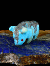 Turquoise Buffalo Zuni Fetish - PuebloDirect.com