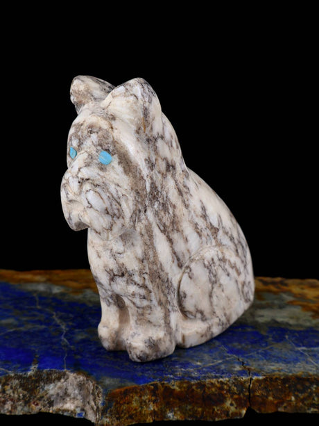 Marble Dog Zuni Fetish - PuebloDirect.com