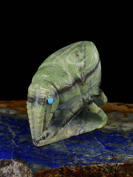 Serpentine Bug Zuni Fetish - PuebloDirect.com