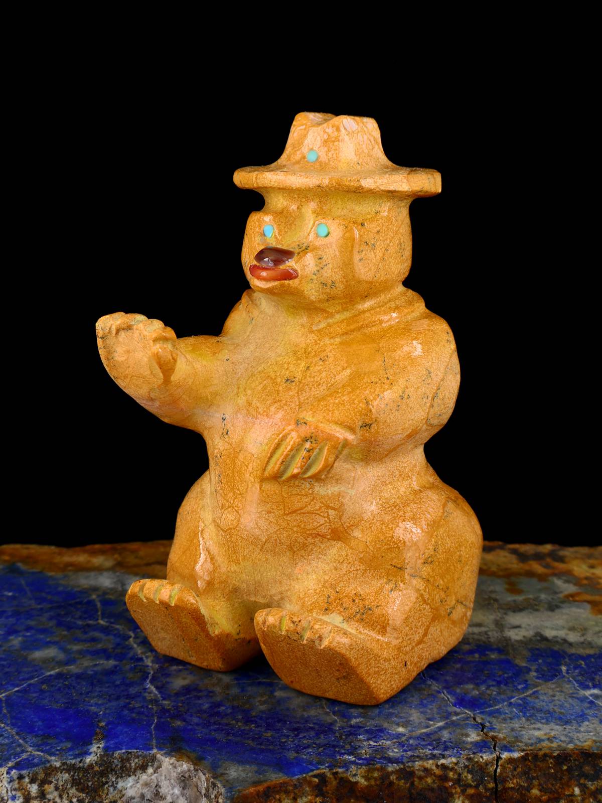 Travertine Bear Zuni Fetish - PuebloDirect.com