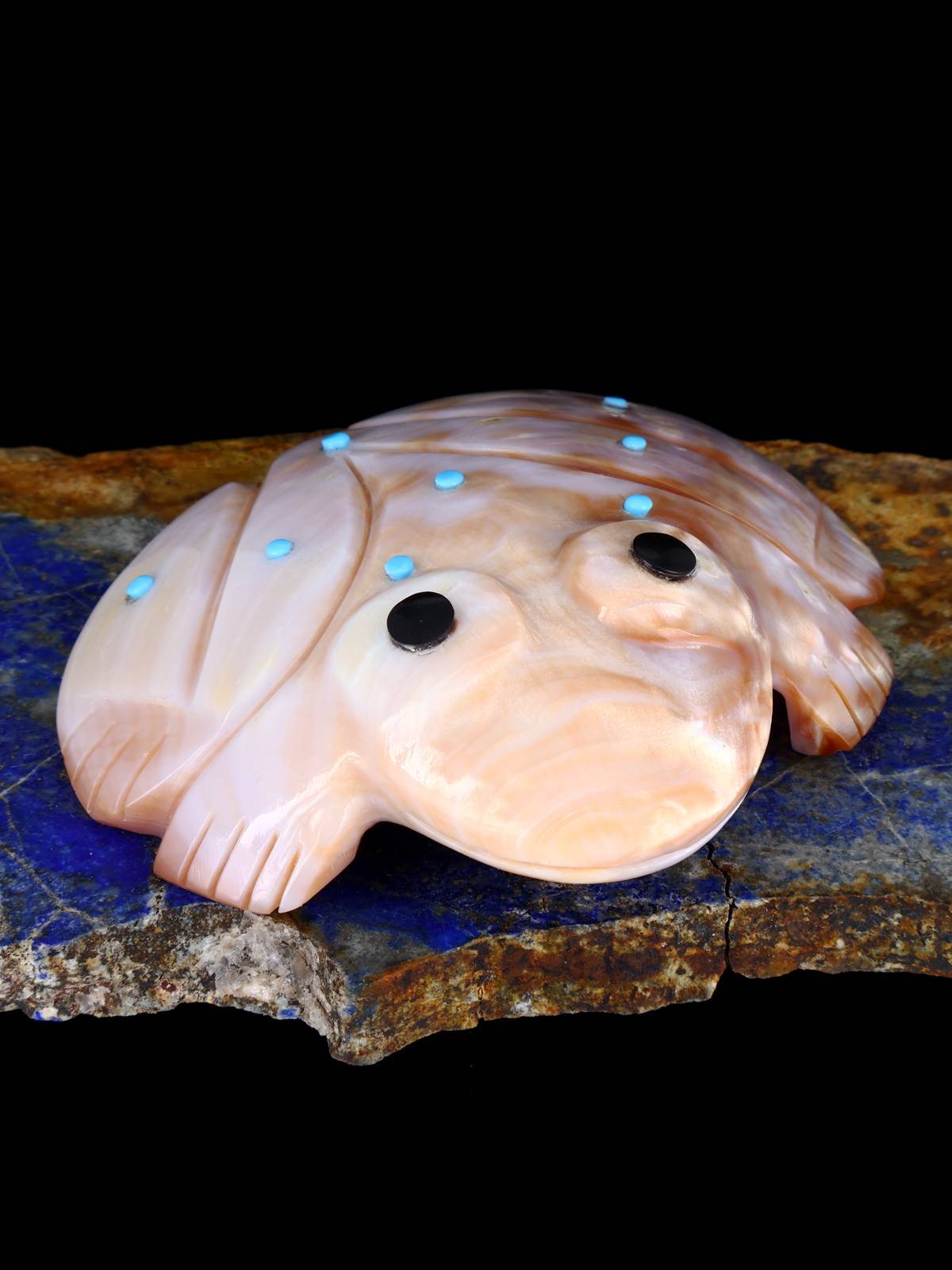 Pink Shell Frog Zuni Fetish - PuebloDirect.com