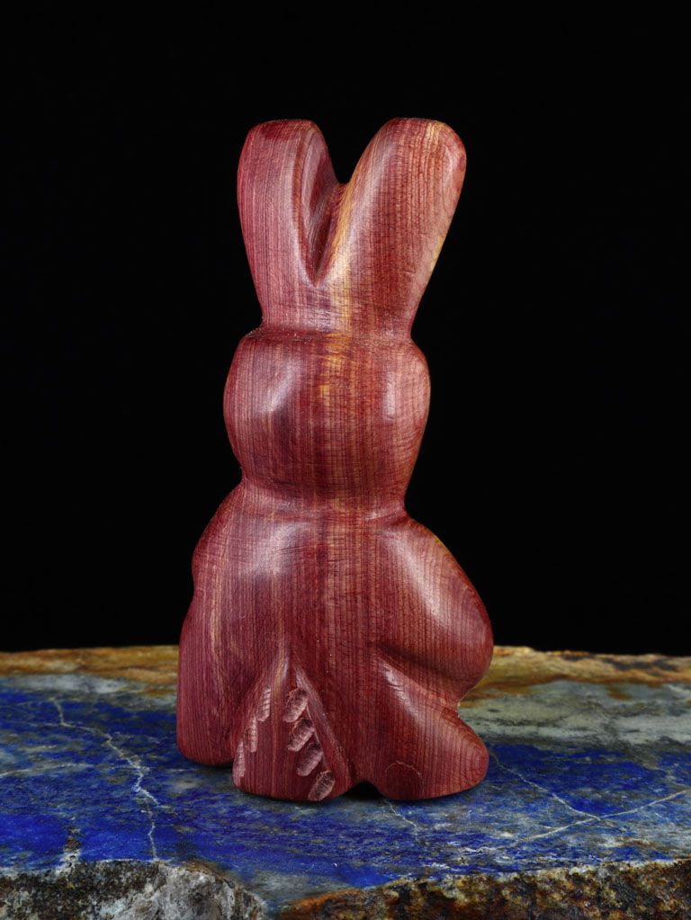 Wooden Bunny Rabbit Zuni Fetish - PuebloDirect.com