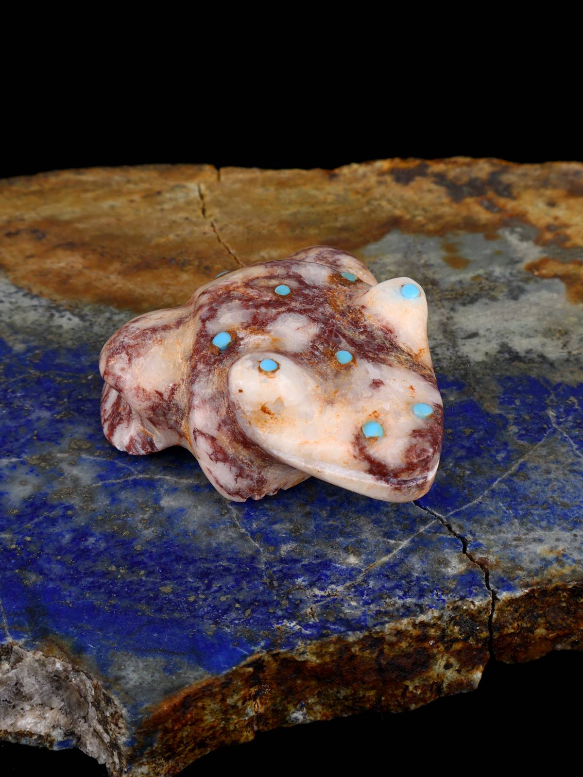 Onyx Frog Zuni Fetish - PuebloDirect.com