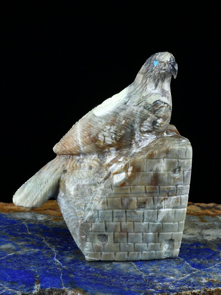 Picasso Marble Bird Zuni Fetish - PuebloDirect.com