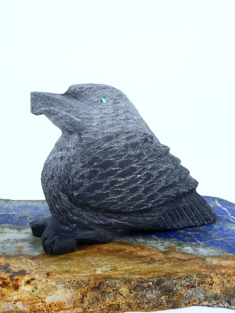 Black Marble Eagle Zuni Fetish - PuebloDirect.com