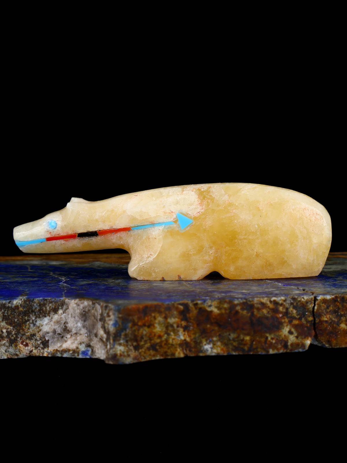 Honey Onyx Bear Zuni Fetish