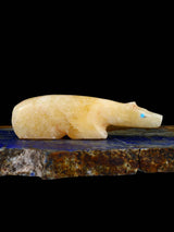 Honey Onyx Bear Zuni Fetish