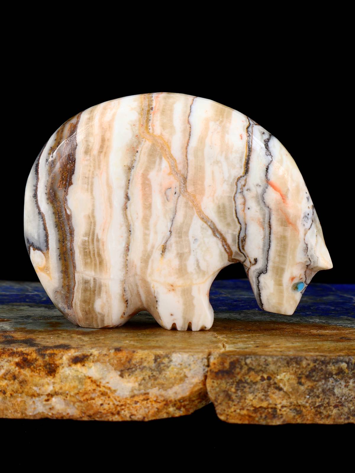 Onyx Bear Zuni Fetish