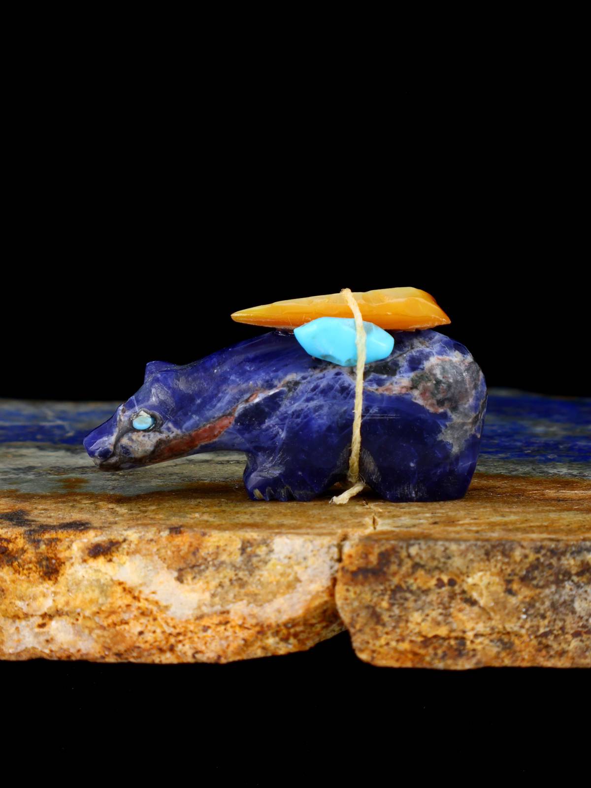 Sodalite Bear Zuni Fetish